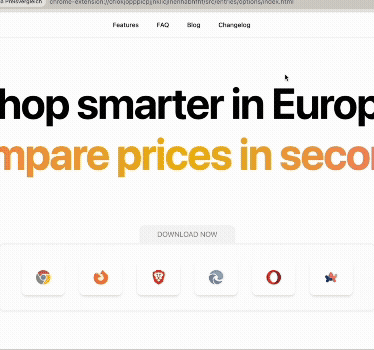 EuroSaver price comparison shown on an Amazon product page.