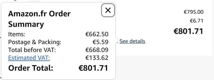 Comparison of Shipping Costs and Sales Tax Adjustments in Amazon Checkout